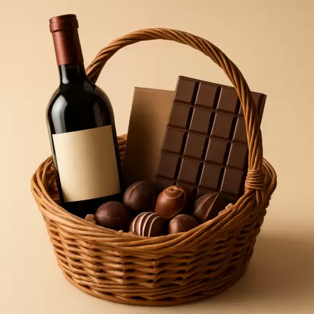 Cesta Chocolate e Vinho
